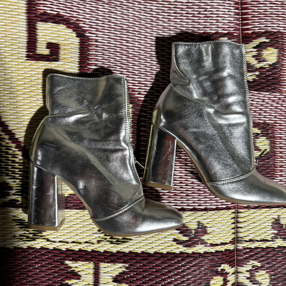 Silver go go boots